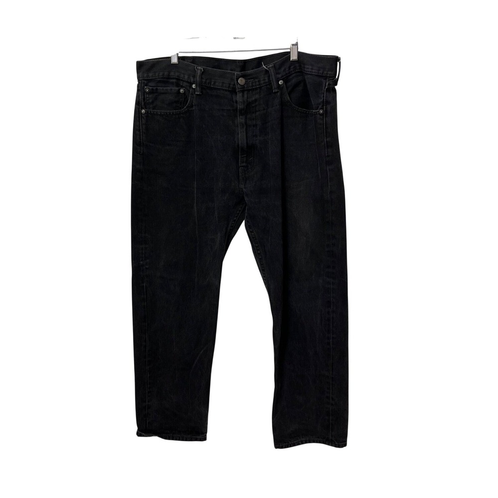 Levi's 505 Regular Fit Jeans Men 40x32 Black Straight Leg Denim Pants 00505-0260